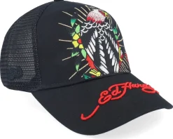 Perching Harpy Black/Black Trucker - Ed Hardy