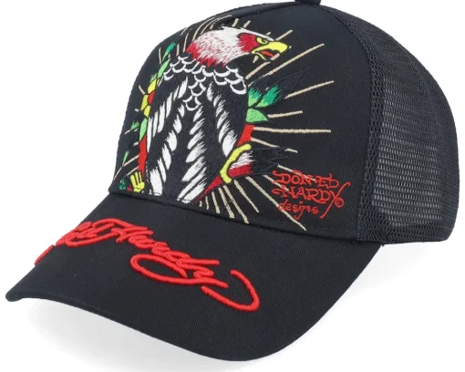 Perching Harpy Black/Black Trucker - Ed Hardy