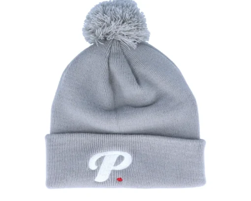 Period P Pom Pom Light Grey Beanie - Period