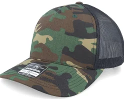 112pfp Green Camo/Black A-Frame Trucker - Richardson