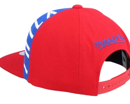 Philadelphia 76ers Big Face Callout Hwc Red Snapback - Mitchell & Ness