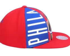 Philadelphia 76ers Big Face Callout Hwc Red Snapback - Mitchell & Ness