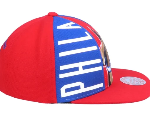 Philadelphia 76ers Big Face Callout Hwc Red Snapback - Mitchell & Ness