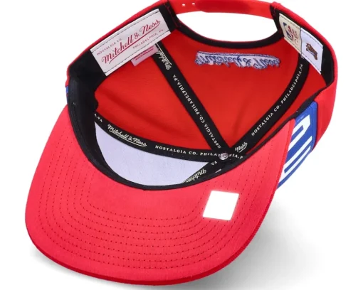 Philadelphia 76ers Big Face Callout Hwc Red Snapback - Mitchell & Ness