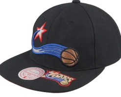 Philadelphia 76ers Dead Remix Deadstock Black Snapback - Mitchell & Ness
