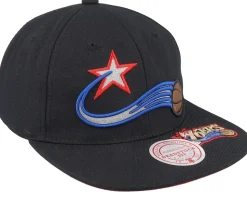 Philadelphia 76ers Dead Remix Deadstock Black Snapback - Mitchell & Ness