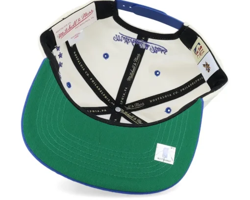Philadelphia 76ers Dune Royal Off White/Blue Snapback - Mitchell & Ness