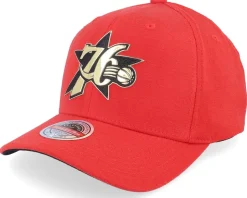 Philadelphia 76ers Golden Black Stretch Hwc Red Adjustable - Mitchell & Ness