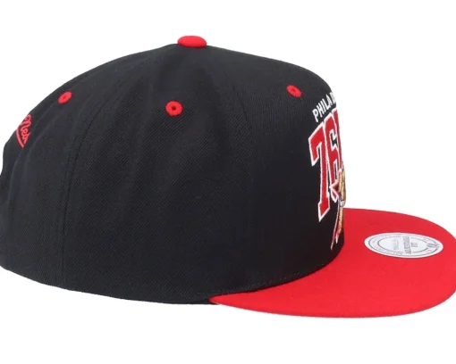 Philadelphia 76ers Hwc Team Arch Black/Red Snapback - Mitchell & Ness
