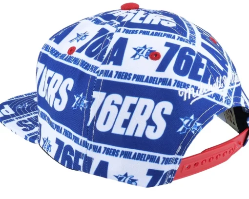 Philadelphia 76ers Meat Paper Blue Snapback - Mitchell & Ness