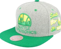 Philadelphia 76ers Melton Patch Grey/Royal Snapback - Mitchell & Ness