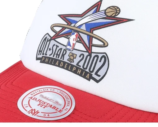 Philadelphia 76ers Party Time White Trucker - Mitchell & Ness