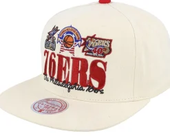 Philadelphia 76ers Reframe Retro Off White Snapback - Mitchell & Ness