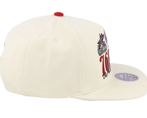 Philadelphia 76ers Reframe Retro Off White Snapback - Mitchell & Ness