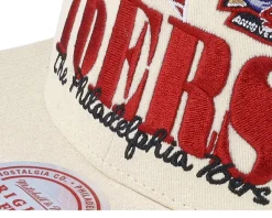 Philadelphia 76ers Reframe Retro Off White Snapback - Mitchell & Ness