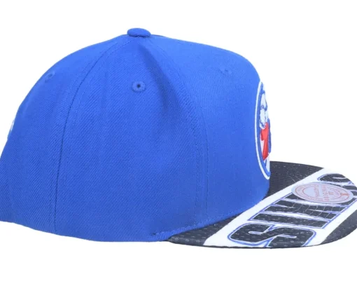 Philadelphia 76ers Slash Century Royal/Black Snapback - Mitchell & Ness