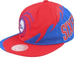 Philadelphia 76ers Spiral Deadstock Red Snapback - Mitchell & Ness
