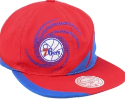 Philadelphia 76ers Spiral Deadstock Red Snapback - Mitchell & Ness
