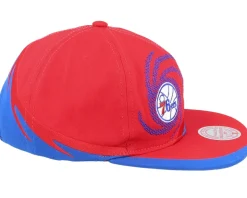 Philadelphia 76ers Spiral Deadstock Red Snapback - Mitchell & Ness