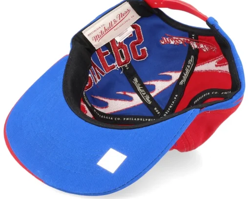 Philadelphia 76ers Spiral Deadstock Red Snapback - Mitchell & Ness