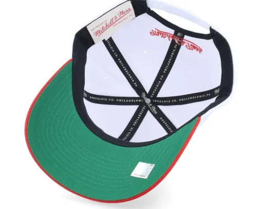 Philadelphia 76ers Team 2 Tone 2.0 Pro White/Red Adjustable - Mitchell & Ness