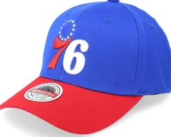 Philadelphia 76ers Team 2 Tone 2.0 Stretch Royal/Red Adjustable - Mitchell & Ness
