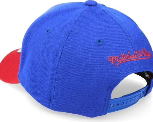 Philadelphia 76ers Team 2 Tone 2.0 Stretch Royal/Red Adjustable - Mitchell & Ness