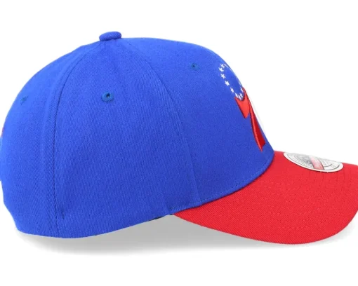 Philadelphia 76ers Team 2 Tone 2.0 Stretch Royal/Red Adjustable - Mitchell & Ness