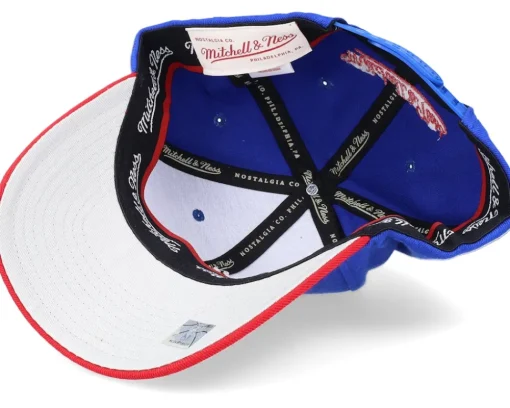 Philadelphia 76ers Team 2 Tone 2.0 Stretch Royal/Red Adjustable - Mitchell & Ness