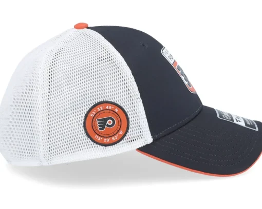 Philadelphia Flyers Authentic Pro Draft Podium Athletic Navy/White Trucker - Fanatics