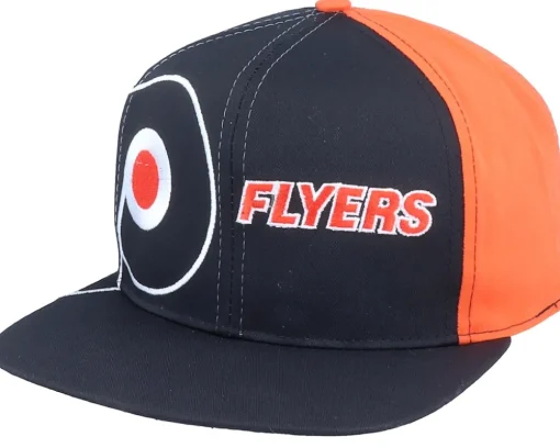 Philadelphia Flyers Big Logo NHL Vintage Black/Orange Snapback - Twins Enterprise