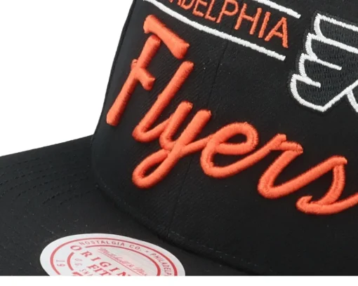 Philadelphia Flyers Retro Lock Up Black Snapback - Mitchell & Ness