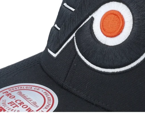 Philadelphia Flyers Team Ground 2.0 Pro Black Adjustable - Mitchell & Ness