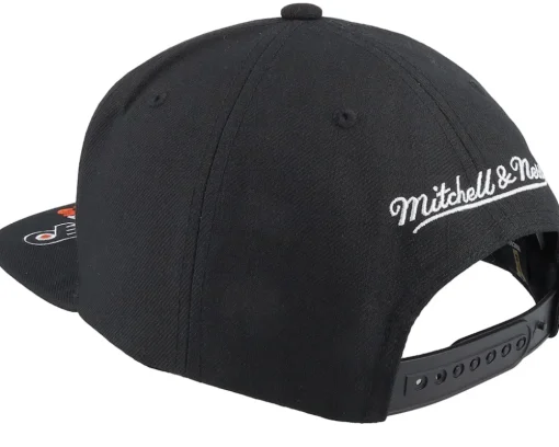 Philadelphia Flyers Vintage Hat Trick Black Snapback - Mitchell & Ness