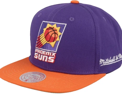 Phoenix Suns Back In Action Purple/Orange Snapback - Mitchell & Ness