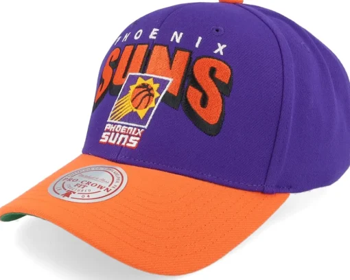 Phoenix Suns Boom Text Pro Purple/Orange Adjustable - Mitchell & Ness