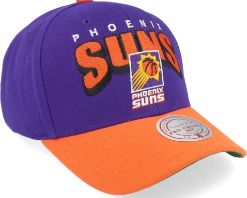 Phoenix Suns Boom Text Pro Purple/Orange Adjustable - Mitchell & Ness