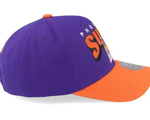 Phoenix Suns Boom Text Pro Purple/Orange Adjustable - Mitchell & Ness