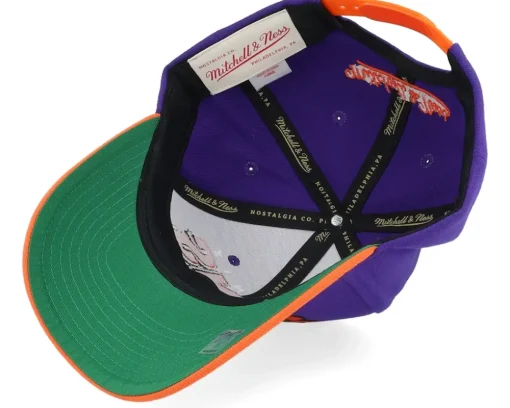 Phoenix Suns Boom Text Pro Purple/Orange Adjustable - Mitchell & Ness