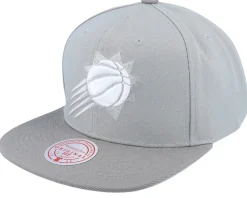 Phoenix Suns Metallic Grey Snapback - Mitchell & Ness