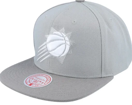 Phoenix Suns Metallic Grey Snapback - Mitchell & Ness
