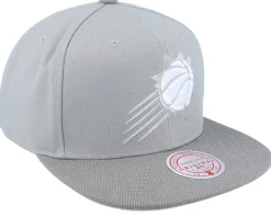 Phoenix Suns Metallic Grey Snapback - Mitchell & Ness