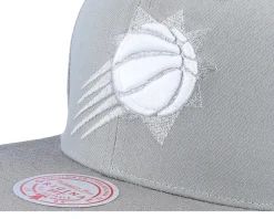 Phoenix Suns Metallic Grey Snapback - Mitchell & Ness