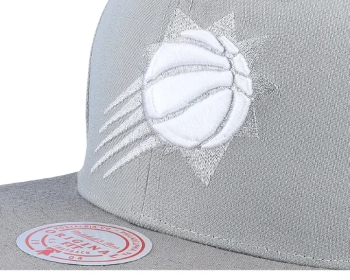 Phoenix Suns Metallic Grey Snapback - Mitchell & Ness