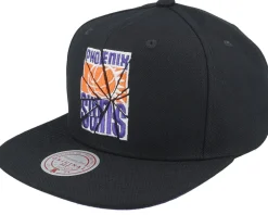 Phoenix Suns Shattered Black Snapback - Mitchell & Ness