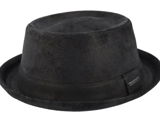 Pig Skin Black Pork Pie - Stetson
