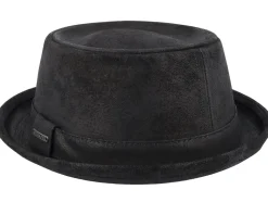 Pig Skin Black Pork Pie - Stetson