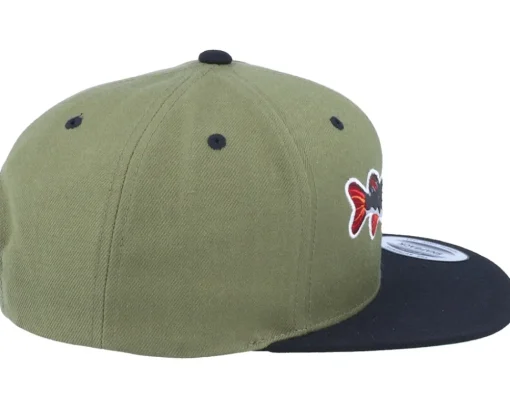 Pike Black Applique Olive/Black Snapback - Skillfish