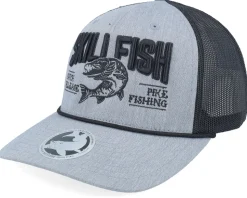 Pike C&r Logo 3d 112fpr Heather Grey/Black/Black A-frame Trucker - Skillfish