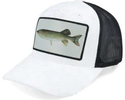 Pike Fishing Velvet White/Black Trucker - Skillfish